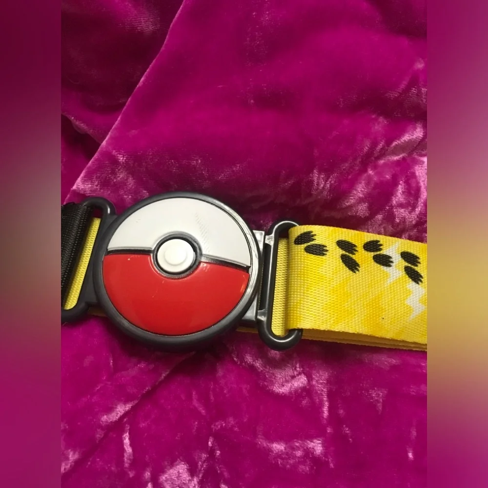 Pokémon Yellow and Red Kids Belt with Poké Ball Buckle